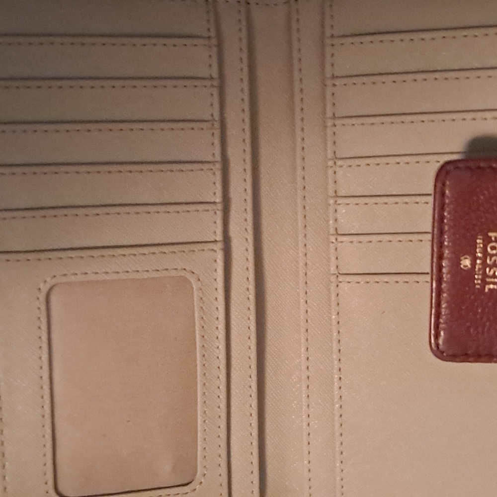 Red Fossil Wallet/Checkbook